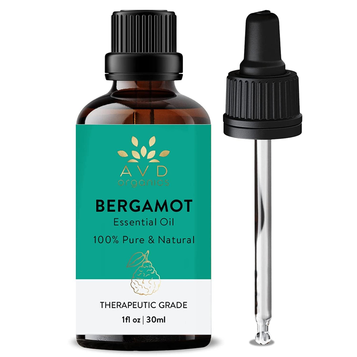 Bergamot Essential Oil 30ml | 100% Pure & Natural Essential Oil Therapeutic Grade for Aromatherapy Diffuser Home Fragrance Soap & Candle Making| 1 fl. Oz