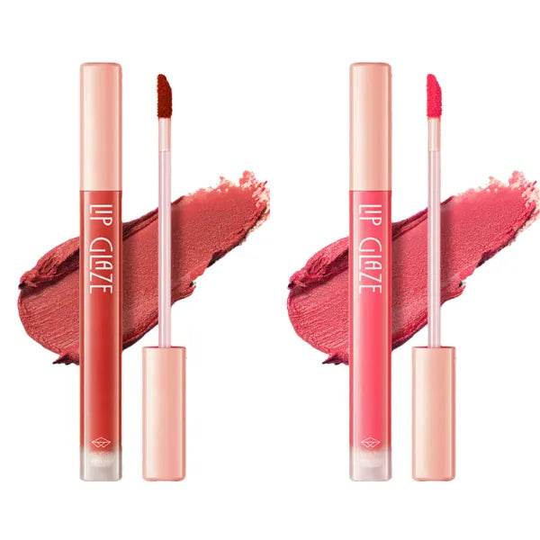 Grospe Hydrating Lip Gloss Duo - Rose & Pink, Water-Based Non-Sticky Formula, Moisturizing & Long-Lasting, Buildable Color for Natural to Bold Looks (2 Pcs Set)