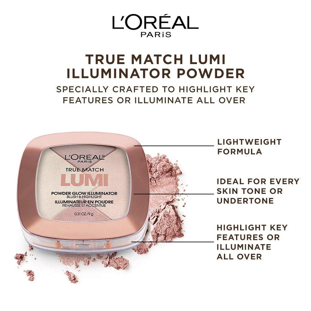 L’Oréal Paris L'Oreal True Match Lumi Powder Glow Illuminator, Warm, 9g