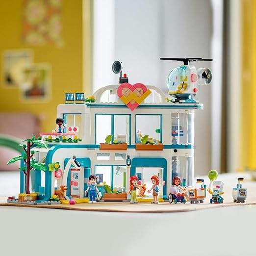 LEGO Friends Heartlake City Hospital Set with Helicopter Toy for 7 Plus Year Old Girls, Boys & Kids, Mini-Doll Characters Including Autumn, Doctor Role-Play Building Toys, Gift Idea 42621