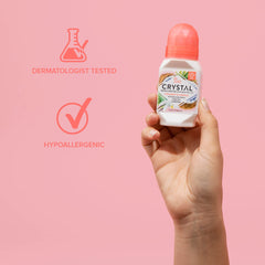 Crystal Essence Mineral Deodorant Coconut Vanilla Roll-On Body Deodorant With 24-Hour Odour Protection, Paraben Free, 2.25 FL OZ (Packaging May Vary) (2.25 Fl Oz/66ml)