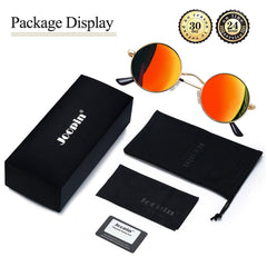 Joopin Round Polarized Sunglasses for Men Women, UV Protection Sun Glasses Small Circle Hippie Lennon Shades Sunglasses
