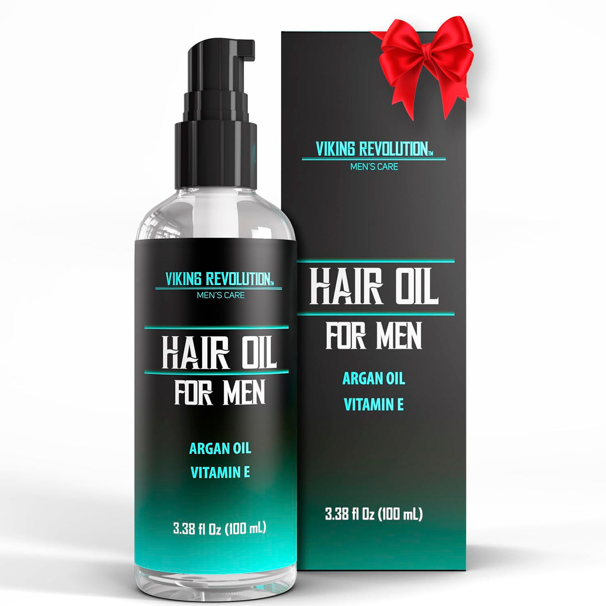 Viking Revolution Hydrating Hair Oil for Mens Hair with Vitamin E Dry Hair Oils with Argan Oil - Sunflower Seed Oil Hair Serum Repair, Hidrate Hair Treatment Oils - 3.38 fl Oz