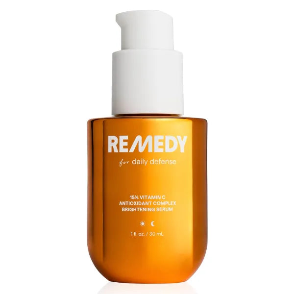Remedy for Daily Defense | 15% Vitamin C Complex Brightening Serum | Stabilized Vitamin C with Next-Gen Antioxidants, Ferulic Acid, Ectoin | Fragrance Free | By Dermatologist Dr. Shah | 1 Fl Oz