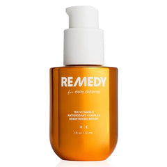 Remedy for Daily Defense | 15% Vitamin C Complex Brightening Serum | Stabilized Vitamin C with Next-Gen Antioxidants, Ferulic Acid, Ectoin | Fragrance Free | By Dermatologist Dr. Shah | 1 Fl Oz