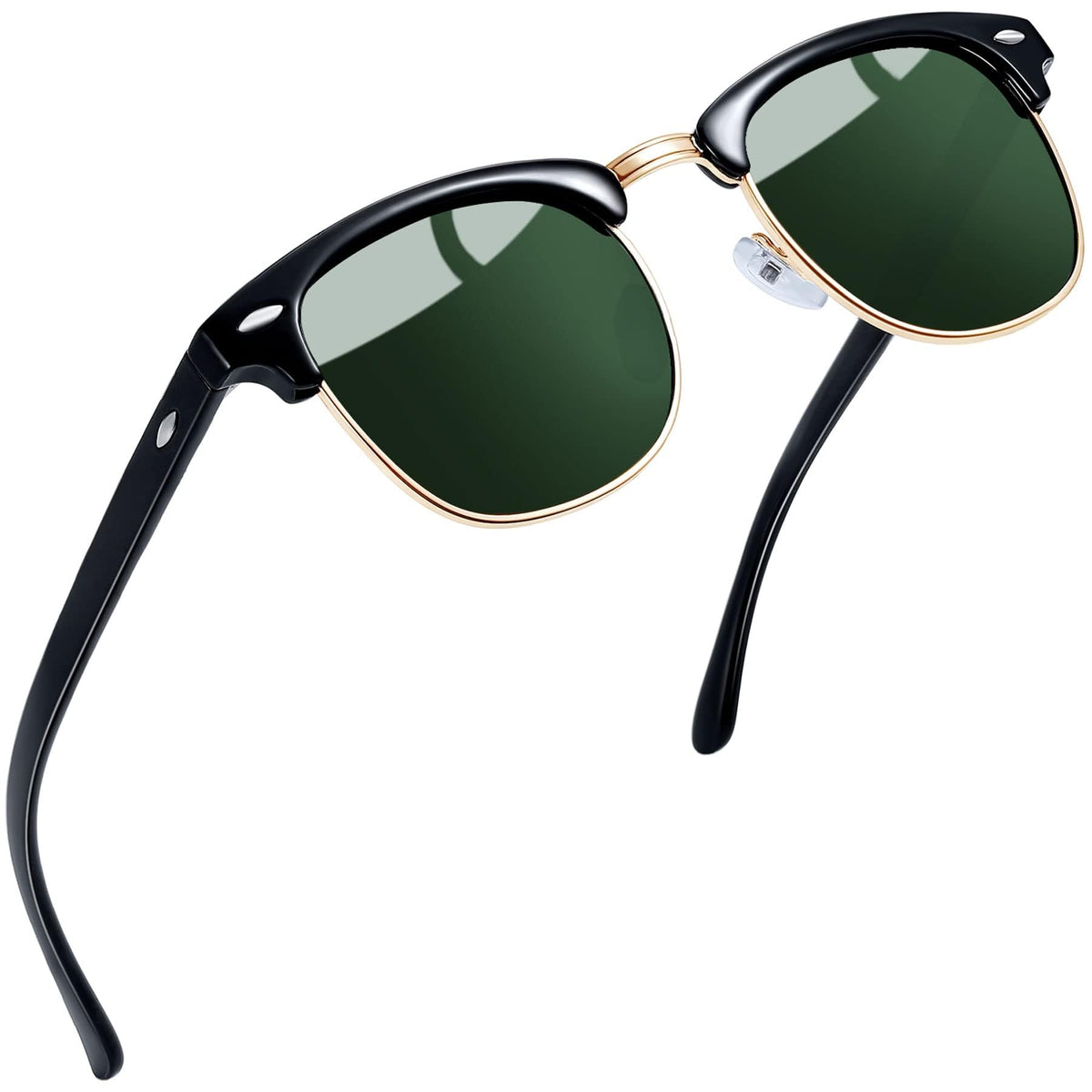 Joopin Polarized Semi Rimless Sunglasses Men Women, Classic Half Frame Sun Glasses UV Protection