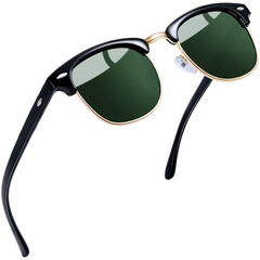 Joopin Polarized Semi Rimless Sunglasses Men Women, Classic Half Frame Sun Glasses UV Protection
