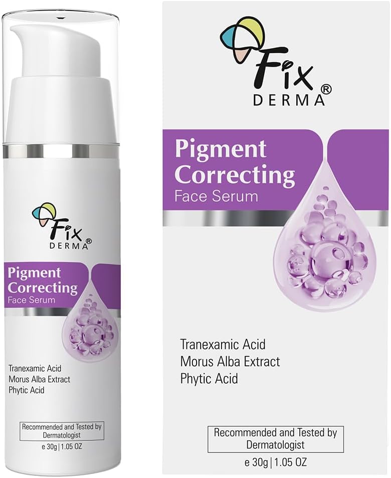 Fixderma 3% Tranexamic Acid Serum, Pigment Correcting Serum | Face Serum for Melasma, Hyperpigmentation & Acne Spots | Acne Serum | Face Serum for Men & Women - 30g