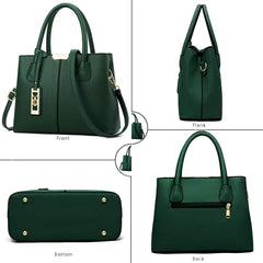 COCIFER Purses and Handbags for Women Shoulder Tote Bags Top Handle Satchel - Navy Green