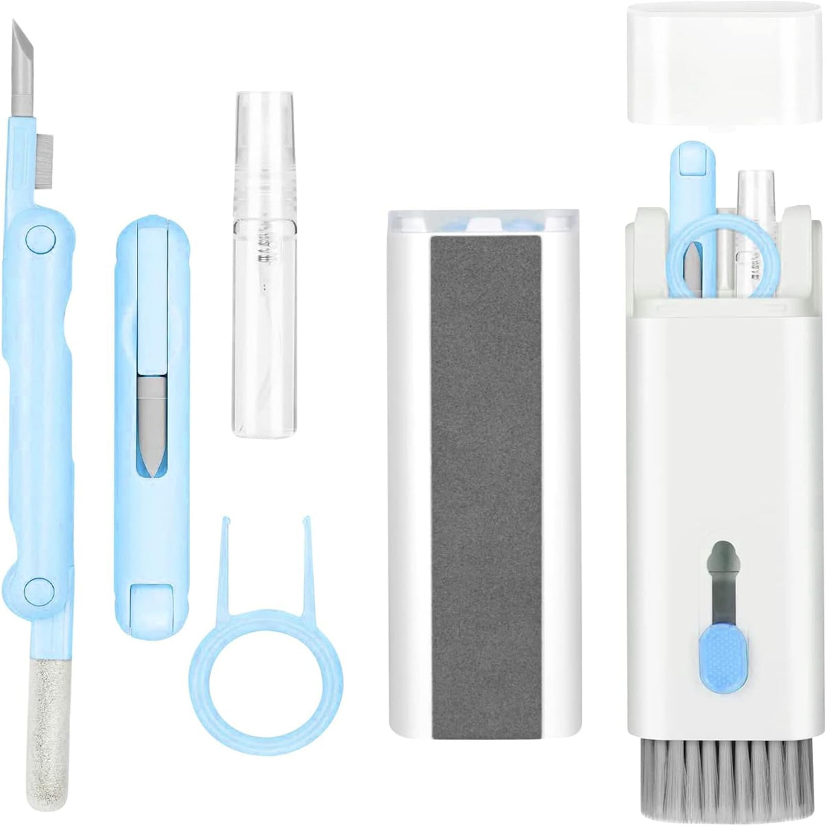 AtRyx Keyboard Cleaning Kit Laptop Cleaner, 7-in-1 Electronic Cleaner Kit, Multi-Function PC Electronic Cleaner Kit Spray for Monitor Cell Phone Bluetooth Headset Laptop Camera Lens