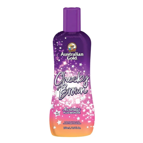 Australian Gold CHEEKY BROWN Accelerator Dark Natural Bronzers, Tanning Bed Lotion 8.5 oz