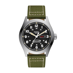 Fossil Defender Solar-Powered Olive Nylon Watch - FS5977