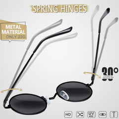 Joopin Round Polarized Sunglasses for Men Women, UV Protection Sun Glasses Small Circle Hippie Lennon Shades Sunglasses
