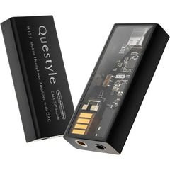 Questyle M15i Mobile DAC Amp - MFi Certified Headphone Amplifier,ESS Flagship DAC, 3.5mm/4.4mm Balanced Output, Supports PCM 768kHz/DSD512 Portable USB C Audio Adapter for iPhone, Android, Laptop