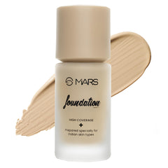 Mars Matte Liquid Foundation with High Coverage | Flawless and Blendable Makeup Foundation (40 ml) (SHADE-03)