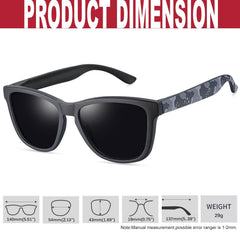 KANASTAL Polarized Sunglasses for Women, Classic Square Mens Sun Glasses, Lightweight Shades for Womens Outdoor 100% UV400 Protection Driving Fishing Golf Outdoor Activities
