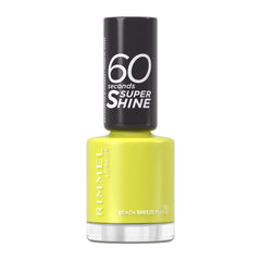 Rimmel London Colour Your Way 60 Seconds Super Shine Nail Polish - Quick Drying - Resists Chips & Fading, Lasts Up To 10 Days - Precise Application In One Stroke - 155 Beach Breeze Please, 8 ml