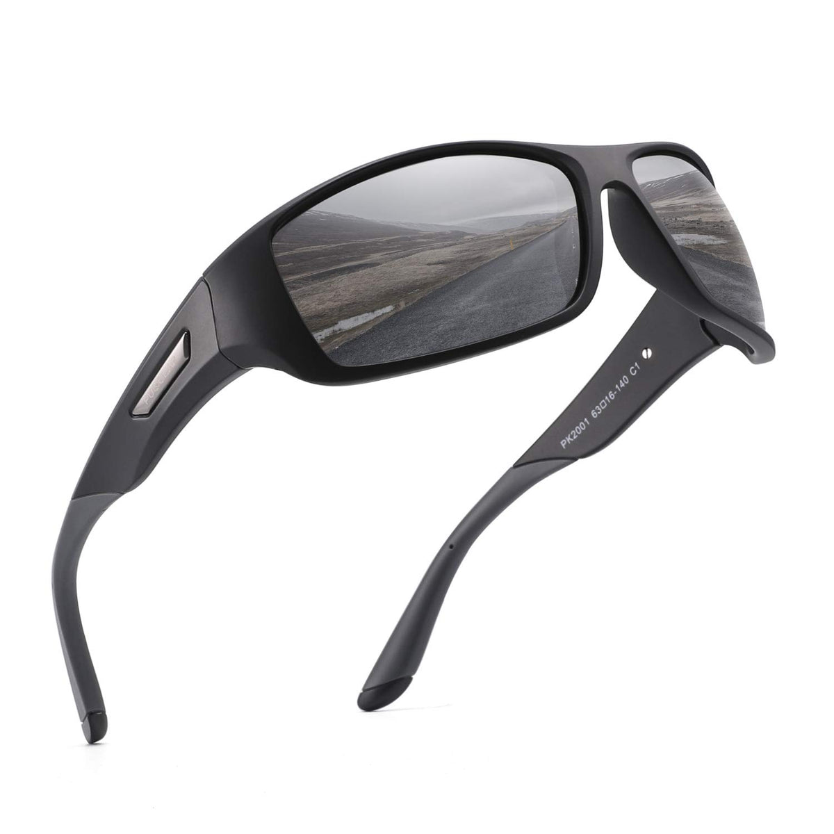 PUKCLAR Polarized Sports Sunglasses for Men Women Running Cycling Fishing Driving Golf TR90 Frame