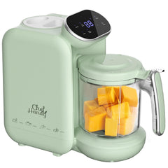 chefhandy Baby Food Maker, 5 in 1 Baby Food Processor, Smart Control Multifunctional Steamer Grinder with Steam Pot, Auto Cooking & Grinding, Baby Food Warmer Mills Machine, Green