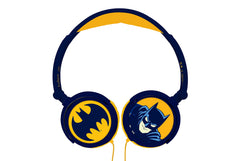 Lexibook Warner Batman Stereo Headphones, Safe Sound for Kids, Foldable and Adjustable, Blue/Orange