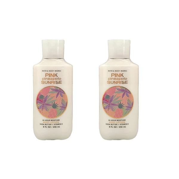 Bath & Body Works Gift Set of 2 - 8 Ounce Lotion - (Pink Pineapple Sunrise)