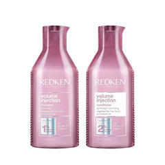 Redken Volume Injection Shampoo & Conditioner Set For Fine Hair - Adds Lift & Body, Volumizing & Detangling Without Weighing Down, Paraben-Free 10.1 Fl Oz (Pack of 2)