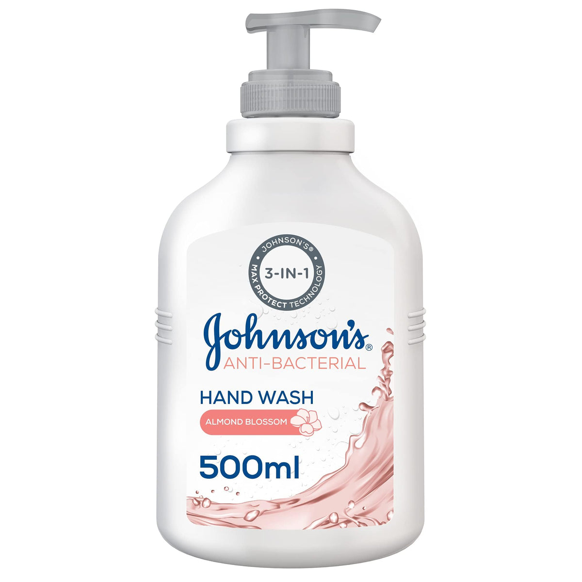 Johnson's Liquid Hand Wash, Anti-Bacterial, Almond Blossom - 500ml