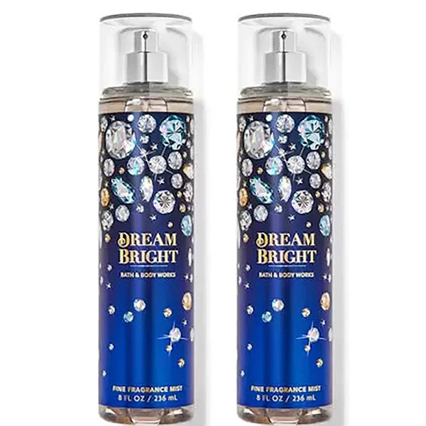 Bath & Body Works Dream Bright Fine Fragrance Body Mist Gift Set 16.0 Fl Oz (Pack of 2)