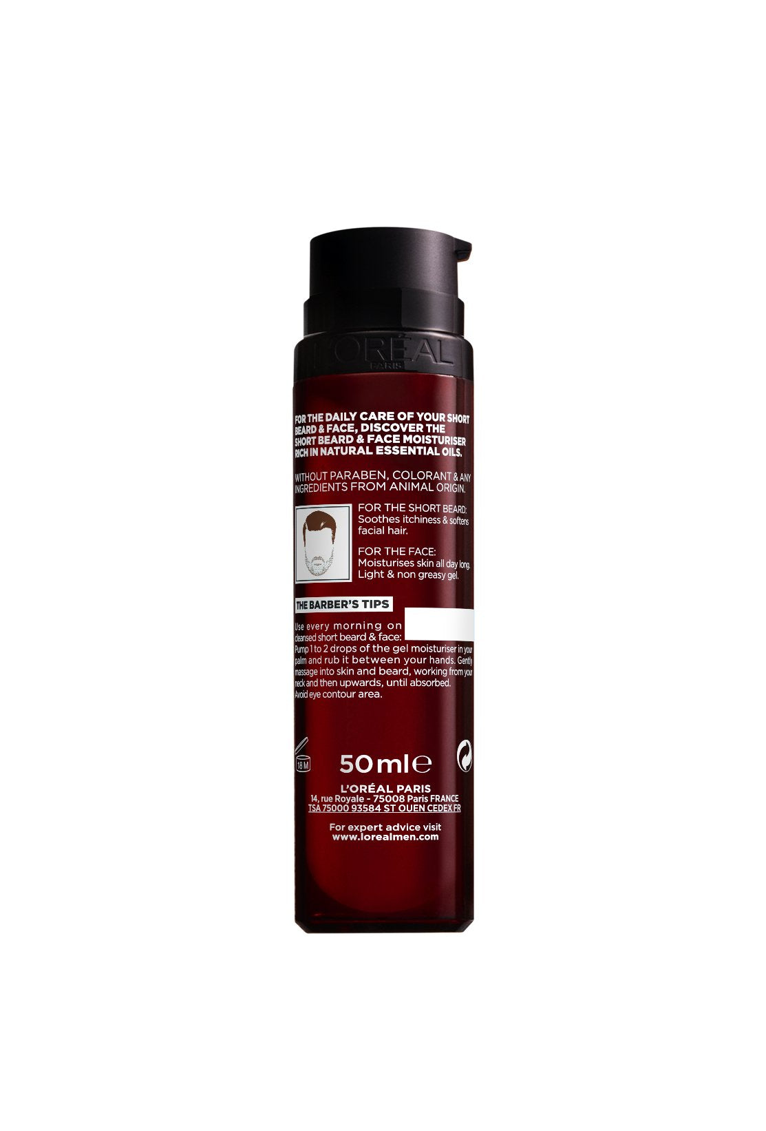 L’Oréal Paris Men Expert Barber Club Short Beard & Face Moisturiser 50Ml