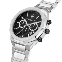 Maserati Men's Stile R8873642004 Silver Stainless-Steel Quartz Dress Watch, Silver, Quartz Movement