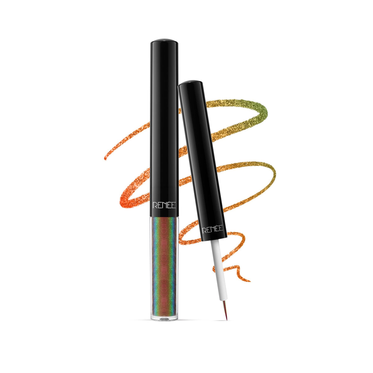 RENEE Holographic Liquid Eyeliner - Hummingbird, Smudge-Proof & Long-Lasting, Easy Glide & Quick-Drying Formula with Monochrome Effect, Intense Color Pay-Off