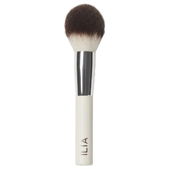 ILIA Finishing Powder Brush Blends Fine Powders, Made with FSC Certified Wood, Aluminum, + Soft, Vegan Bristles Expertly Crafted Non Toxic