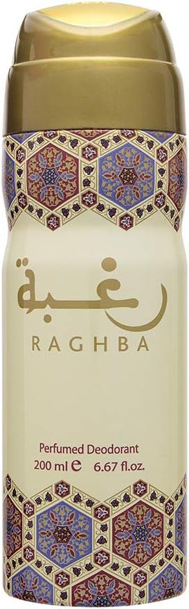 Lattafa Raghba 200ml deodrant fresh oriental fragrances for men and women