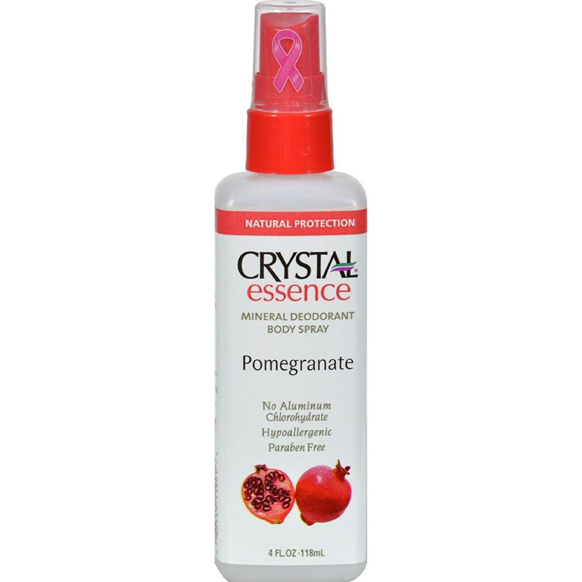 Crystal Essence Pomegranate Mineral Deodorant Body Spray, 4 Ounce - 6 per case.