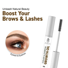 RAWLS Eyebrow & Eyelash Growth Serum - Natural & Organic Formula for Longer, Thicker Lashes & Brows - Nourishing with Castor Oil for eyelashes and eyebrows, Almond Oil and Vitamin E & C - 5 ml