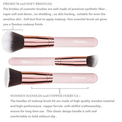 Hilareco PHOERA Foundation,PHOERA 9D Mascara,PHOERA Makeup Foundation Full Coverage,PHOERA Primer, PHOERA Powder, PHOERA Concealer, Kabuki Brushes Makeup Foundation Brush Powder Brush Concealer Brush