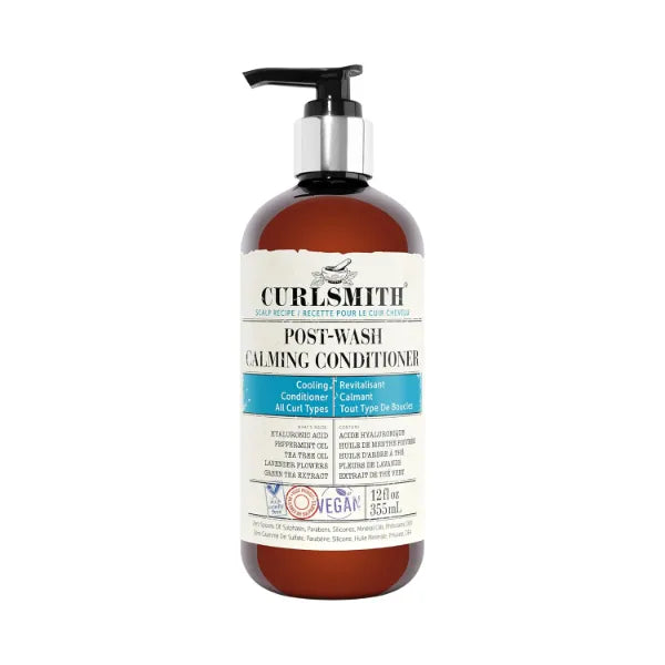 CURLSMITH - Post-Wash Calming Conditioner - Vegan Cooling Rinse-Out Conditioner for any Hair Type, Scalp Soothing (12 fl oz)