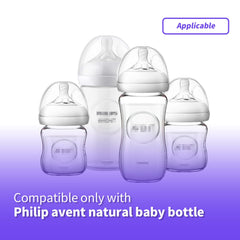 Sippy Cup Soft Conversion Kit for Philips Avent Natural Baby Bottle, Toddler Transition Kit with Silicone Sippy Spout, Weighted Straw, Bottle Handle, Cleaning Brush, 3-Pack