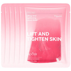 5 Pcs Peptide Face Mask, Anti-Aging, Lift & Tighten Skin with Hyaluronic Acid