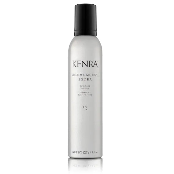 Kenra Volume Mousse Extra 17 | Firm Hold Mousse, Non-drying, Non-flaking Lightweight Formula | Tames Frizz & Conditions Thermal Protection up to 450F For All Hair Types - 8 oz
