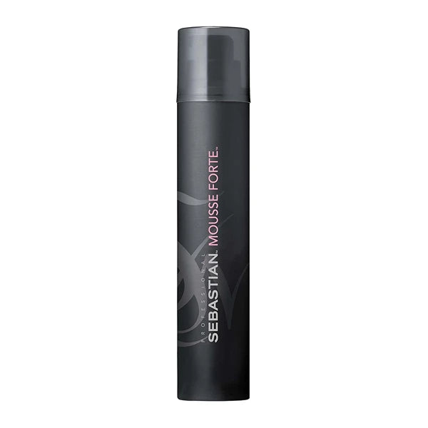 Sebastian Professional Mousse Forte | Strong-Hold Hair Styling Mousse | Volume, Body-Boosting for Curls & Waves with Heat Protection | 7 oz