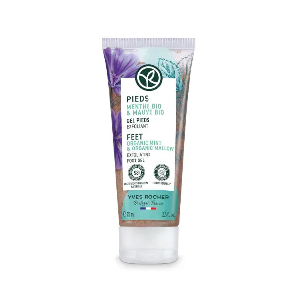 Yves Rocher Foot Exfoliating Gel, Reduce Calluses and Smooth Dry, Rough Skin, 2.5 FL OZ