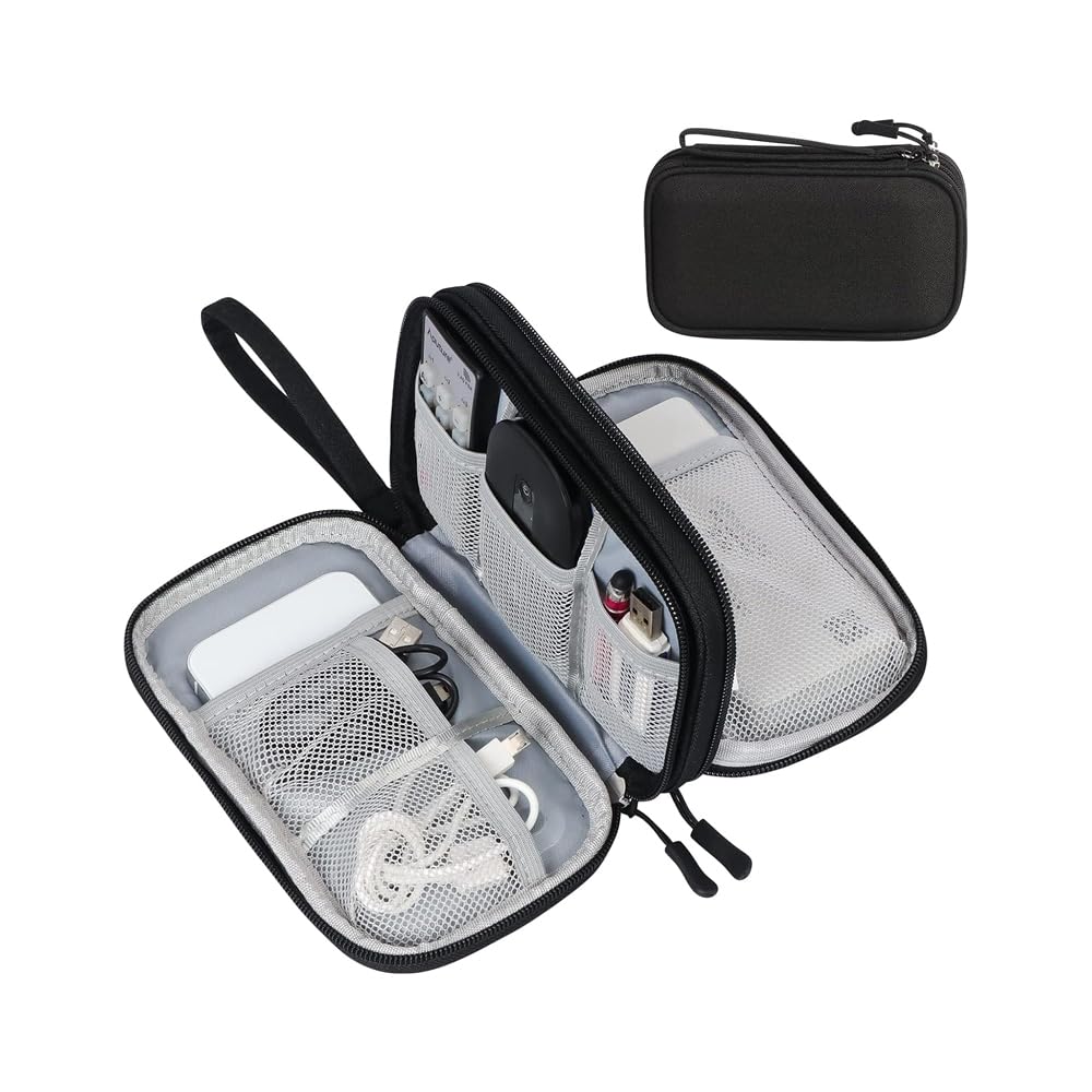 AMERTEER Electronic accessories Bag Organizer,Travel mobile electronics accessories & supplies,compatible for Charger USB Cables SD Memory Cards Earphone Flash Hard Drive Phone Power Bank