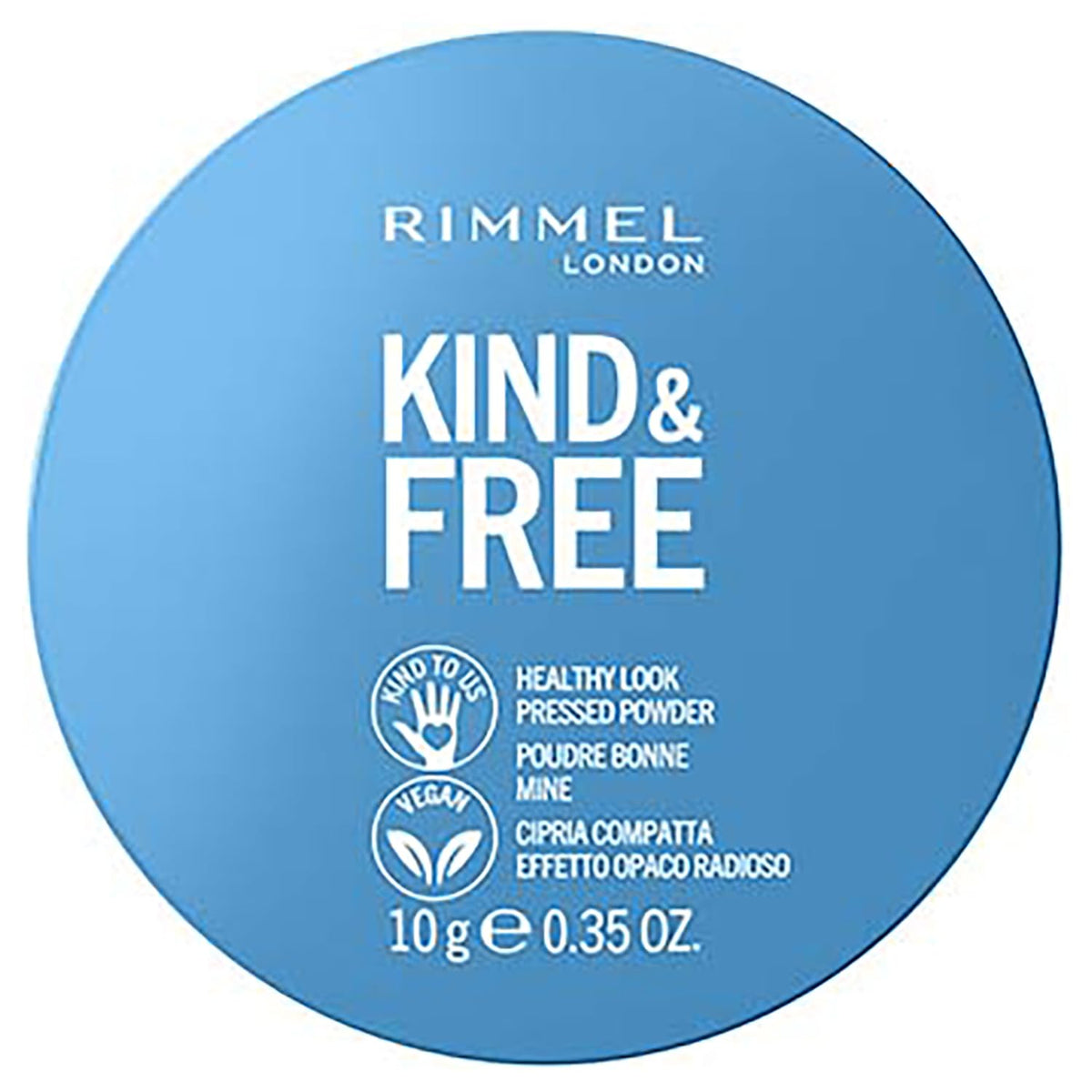 Rimmel London Kind & Free Talc-Free Pressed Powder Foundation with Aloe Vera & Tapioca - Cruelty-Free & Vegan - 10g - 35oz, Shade 20 Light