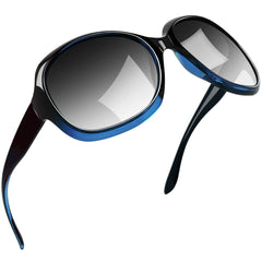Joopin Polarized Sunglasses for Women, Ladies Big Frame Polarized Eyewear UV400 Protection Driving Fishing - Gradient Blue/Black