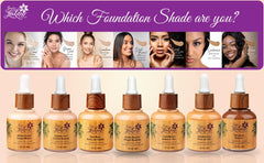 Island Goddess (Sand Sea) Waterproof Full Coverage Vegan, Cruelty-Free 3 in 1 Liquid Foundation, 1 oz. No Parabens, Gluten, Fragrance