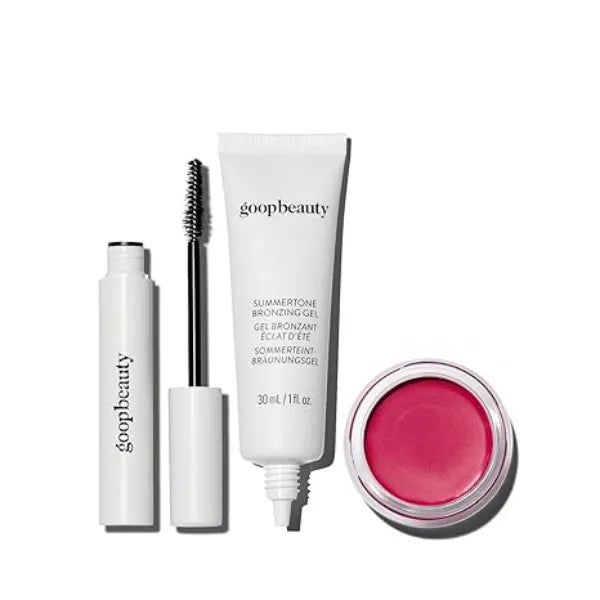 goop Beauty Makeup Gift Set 0.15 fl oz Lengthening Mascara 1 fl oz Bronzing Gel 0.5 oz Cream Blush in the Venus