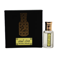 White Musk Attar for Men and Women, Non Alcoholic Arabic Fragrance, 12 ML, Unisex Fragrance for Men and Women, Long Lasting Oil Based Luxury Fragrance with Clear Body Musk Scent