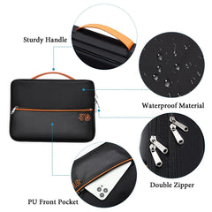 Azonee Electronics Travel Organizer, Double Layer Waterproof Cable Storage Bag for Cords, Chargers, Phones, Power Banks, and Hard Drives, Black