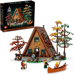 LEGO 21338 Ideas A-Frame Cabin Set, Countryside House Model Building Kit for Adults with 4 Customisable Minifigures & Wildlife Animal Figures, Gift idea for Him or Her